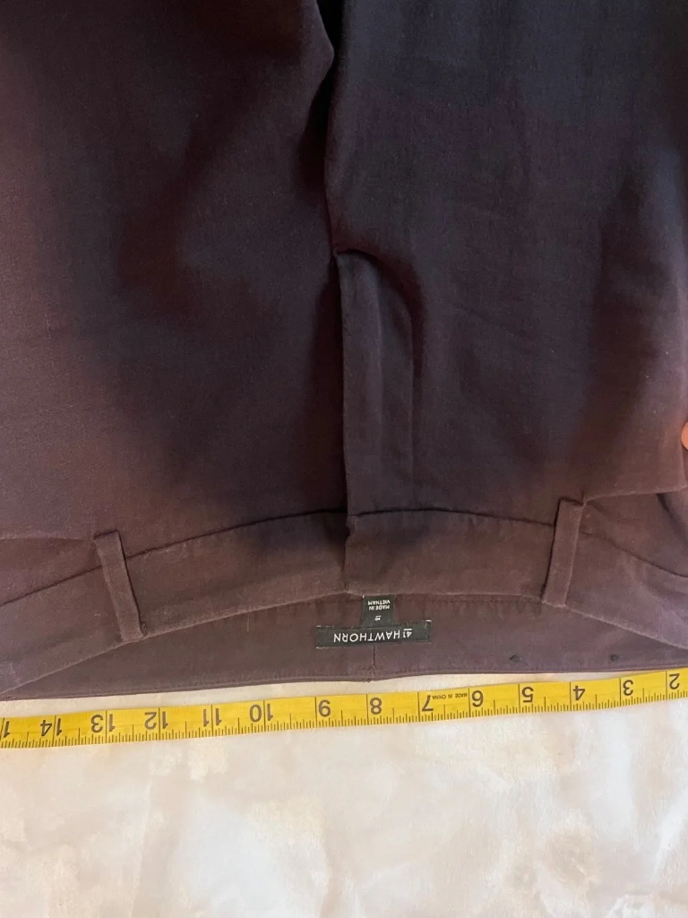 41 Hawthorn Brown Straight Leg Career Pants Size 10 Stretch